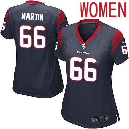Women Houston Texans #66 Nick Martin Nike Navy Player Game NFL Jersey